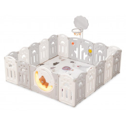 Манеж UNIX Kids DeLuxe Grey, 150x180 cм с игровыми аксессуарами