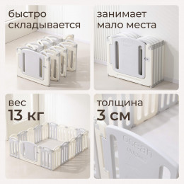 Манеж UNIX Kids Ocean 188x151 см Grey