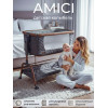 Колыбель приставная Sweet Baby Amici темно серая /дуб