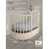Кроватка-трансформер 7в1 Sweet Baby Brillantezza на колесах Слоновая кость