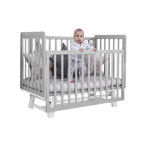 Кровать детская Sweet Baby Palladio New Серая/Белая с маятником