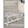 Кроватка-трансформер 7в1 Sweet Baby Brillantezza на колесах Белая/слоновая кость