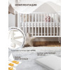Кровать трансформер 4 в1 Sweet Baby Luna с матрасом белая