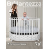 Кроватка-трансформер 7в1 Sweet Baby Brillantezza на колесах Белая