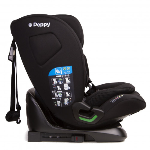 Купить автокресло Peppy Lambo 9-36 кг, в цвете Black (76-150 см)