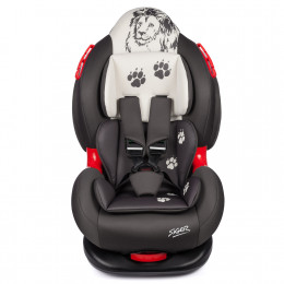 Автокресло КОКОН "Animals" лев, Isofix гр.1+2(упак.2шт.)(Siger) (серый-бежевый)