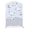Кровать "Funny bears" (фигурн.спин., колесо-качалка, опуск.планка, накладка ПВХ), ЛДСП (белый)