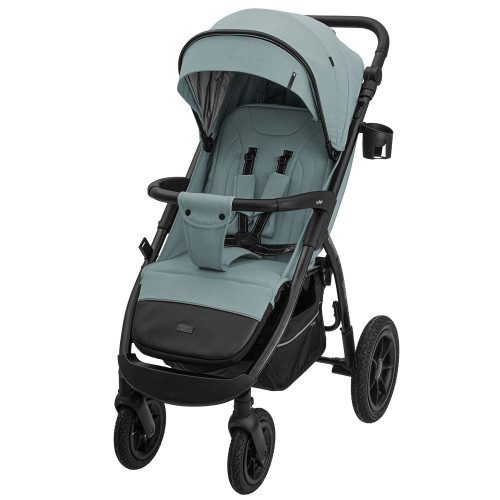 Коляска Indigo Epica XL Air с сумкой — зелёная, на колёсах 20,3 и 30,5 см