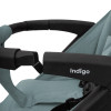 Коляска Indigo Epica XL Air с сумкой — зелёная, на колёсах 20,3 и 30,5 см