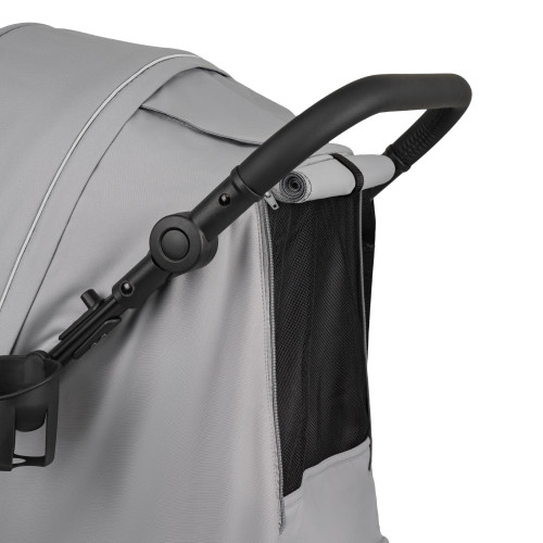 Коляска Indigo EPICA XL AIR с сумкой, светло-серый: маневренная и проходимая коляска с колесами 20,3 см и 30,5 см для комфортных прогулок