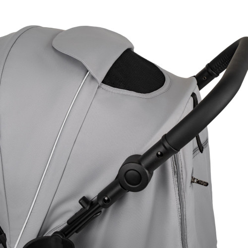 Коляска Indigo EPICA XL AIR с сумкой, светло-серый: маневренная и проходимая коляска с колесами 20,3 см и 30,5 см для комфортных прогулок