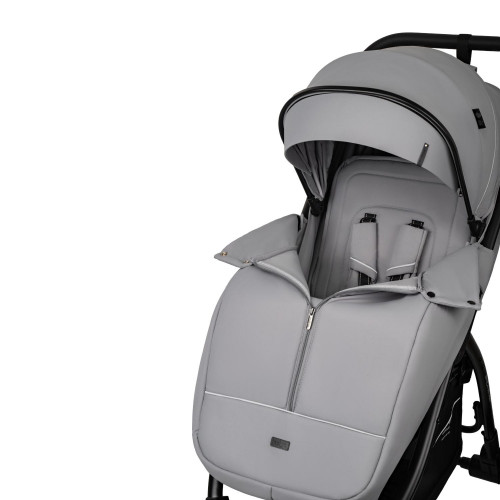 Коляска Indigo EPICA XL AIR с сумкой, светло-серый: маневренная и проходимая коляска с колесами 20,3 см и 30,5 см для комфортных прогулок