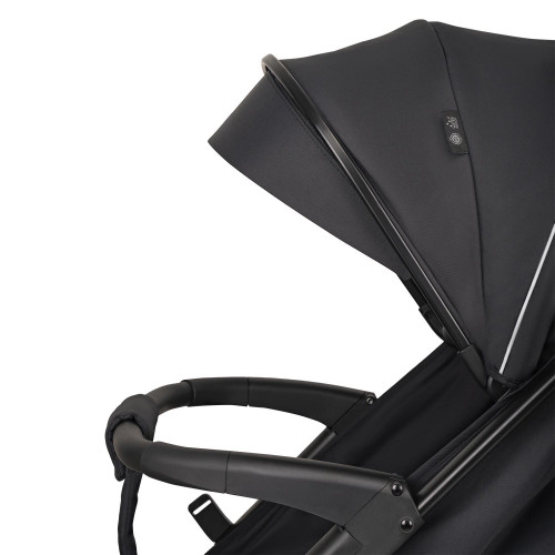 Коляска Indigo EPICA XL в чёрном цвете — усиленные колёса 20,3 и 29 см для уверенной езды по городу и бездорожью