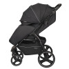 Коляска Indigo EPICA XL в чёрном цвете — усиленные колёса 20,3 и 29 см для уверенной езды по городу и бездорожью