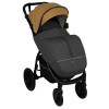 Коляска Indigo EPICA XL AIR с сумкой — комфортные прогулки на колесах 20,3 и 30,5 см, цвет бежевый-серый