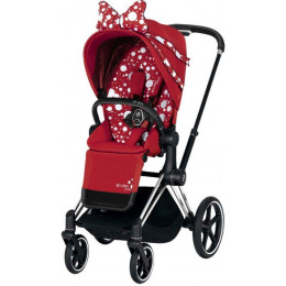 Коляска прогулочная Cybex Priam III Jeremy Scott Petticoat шасси Chrome Black, Jeremy Scott Petticoat (Красный с узором)