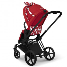 Коляска прогулочная Cybex Priam III Jeremy Scott Petticoat шасси Chrome Black, Jeremy Scott Petticoat (Красный с узором)