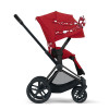 Коляска прогулочная Cybex Priam III Jeremy Scott Petticoat шасси Chrome Black, Jeremy Scott Petticoat (Красный с узором)
