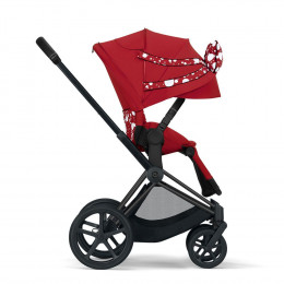 Коляска прогулочная Cybex Priam III Jeremy Scott Petticoat шасси Chrome Black, Jeremy Scott Petticoat (Красный с узором)