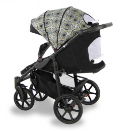 Детская прогулочная коляска Sevillababy Colibri CLB-04 бирюзовый-принт абстракция