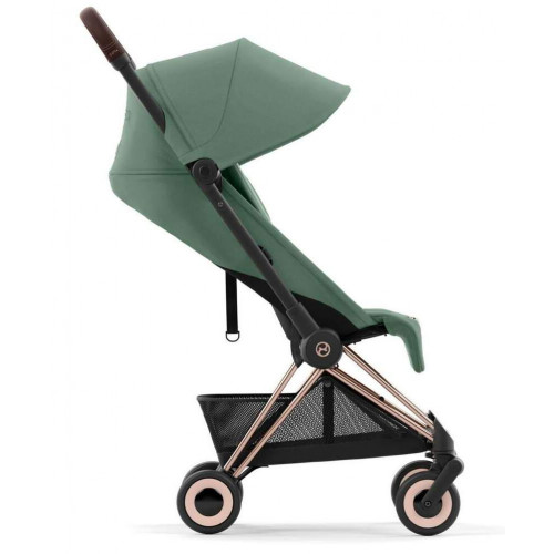 Прогулочная коляска Cybex Coya Leaf Green с дождевиком и бампером/Rosegold 522005609