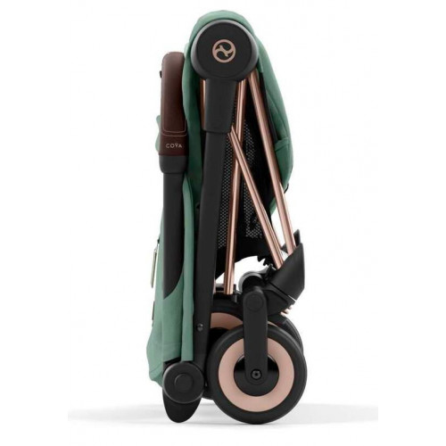 Прогулочная коляска Cybex Coya Leaf Green с дождевиком и бампером/Rosegold 522005609