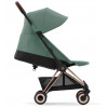 Прогулочная коляска Cybex Coya Leaf Green с дождевиком и бампером/Rosegold 522005609