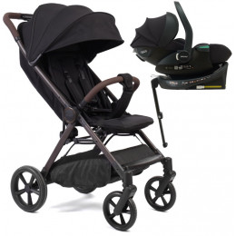 Прогулочная коляска Peppy Vigo с автокреслом Jet Black и базой Black черный