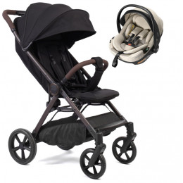 Прогулочная коляска Peppy Vigo с автокреслом Welldon Crown 2 Beige Black черный