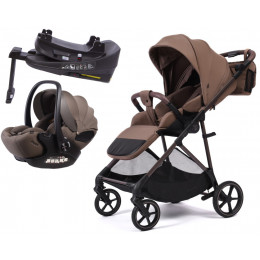Прогулочная коляска Peppy Amici с автокреслом Verona Brown и базой Mocca рама Mocca