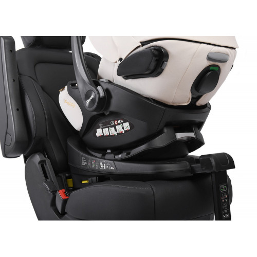 Прогулочная коляска Peppy Amici с автокреслом Verona Beige и базой Grey рама Black Chrome