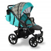 Детская прогулочная коляска Sevillababy Colibri CLB-04 бирюзовый-принт абстракция