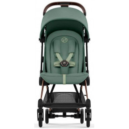 Коляска Cybex Coya Rosegold Frame Aton S2 i-Size Lava Grey Leaf Green с дождевиком и бампером