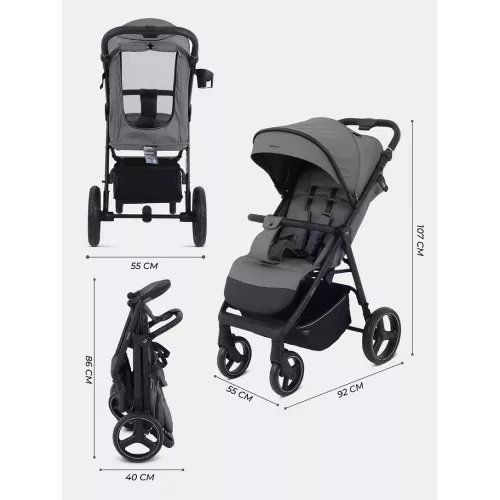 Коляска прогулочная Mowbaby Nimbus Grey