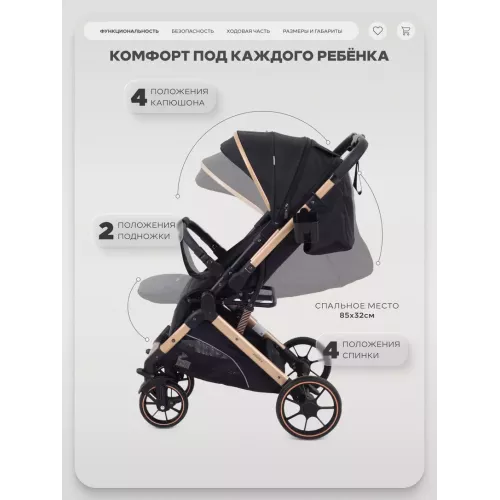 Коляска прогулочная Rant Basic Vortex Black