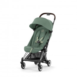 Купить прогулочную коляску Cybex Coya, в цвете Leaf Green (шасси Chrome Brown)
