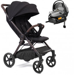 Прогулочная коляска Peppy Vigo с автокреслом Welldon Crown 2 Grey и базой Black черный