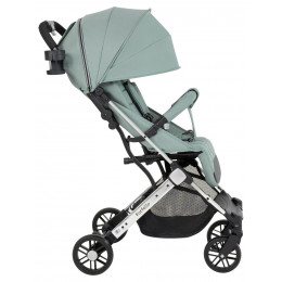 Детская прогулочная коляска Farfello Comfy Go Comfort Chrome зелёный на серебре