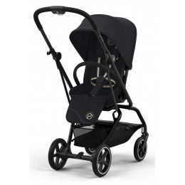 Прогулочная коляска Cybex Eezy S Twist Plus 2 BLK Magic Black с дождевиком
