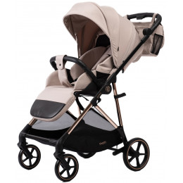 Прогулочная коляска Peppy Amici с автокреслом Jovikids Aria Beige рама Gold
