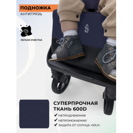 Прогулочная коляска Sweet Baby Aura Plus Basic SBL + автокресло Premier Black Dark Blue