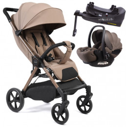Прогулочная коляска Peppy Vigo с автокреслом Verona Brown и базой Latte латте