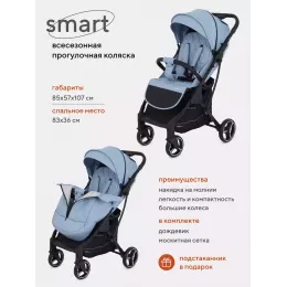 Коляска прогулочная Mowbaby Smart 2023 Blue
