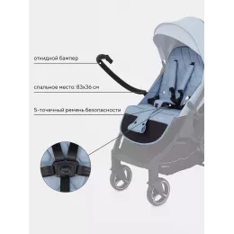 Коляска прогулочная Mowbaby Smart 2023 Blue