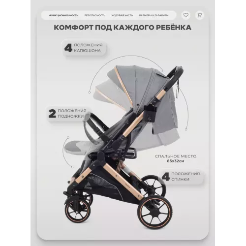 Коляска прогулочная Rant Basic Vortex Grey