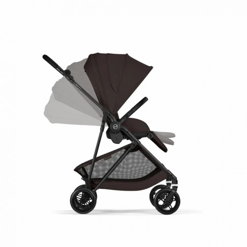 Купить прогулочную коляску Cybex Melio, в цвете Chocolate Brown (серия Carbon)