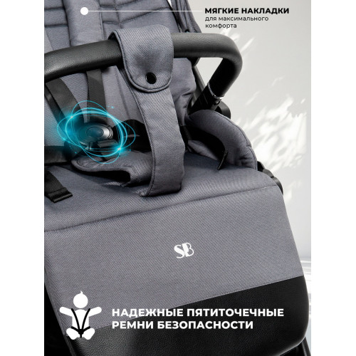 Прогулочная коляска Sweet Baby Stella 427299 Dark Grey