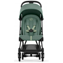 Коляска Cybex Coya Matt Black Frame Cloud G i-Size Almond Beige Plus Leaf Green с дождевиком и бампером