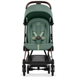Коляска Cybex Coya Rosegold Frame Cloud T i-Size Mirage Grey Plus Leaf Green с дождевиком и бампером