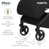 Детская прогулочная коляска Pituso Matrix PU Black New